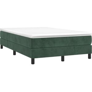 vidaXL Cama box spring de terciopelo verde oscuro 120x200cm vidaXL Cama box spring de terciopelo verde oscuro 120x200cm