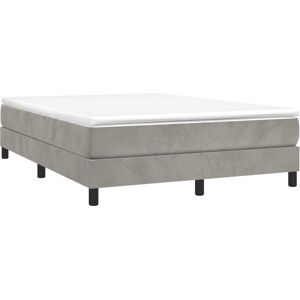 Cadre de lit vidaXL - 140x190cm - Velours Gris Cadre de lit vidaXL - 140x190cm - Velours Gris