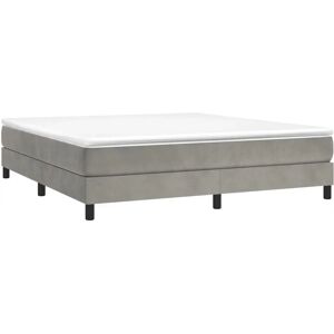 vidaXL Letto a soppalco in velluto grigio chiaro - Struttura del letto vidaXL Letto a soppalco in velluto grigio chiaro - Struttura del letto