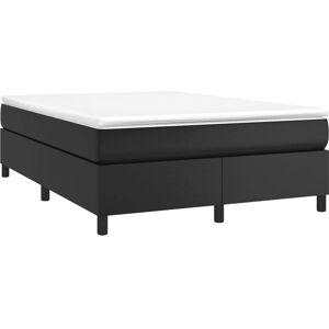 vidaXL Schwarzes Kunstleder Boxspringbett - Erwachsenen Schlafzimmer vidaXL Schwarzes Kunstleder Boxspringbett - Erwachsenen Schlafzimmer
