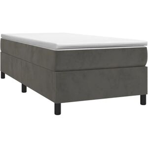 Estructura de Cama de Terciopelo Gris Oscuro 90x200cm vidaXL Estructura de Cama de Terciopelo Gris Oscuro 90x200cm vidaXL