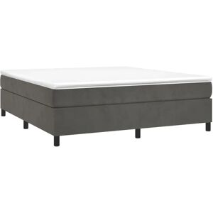 Struttura Letto in Velluto Grigio Scuro 160x200cm - Struttura del letto Struttura Letto in Velluto Grigio Scuro 160x200cm - Struttura del letto