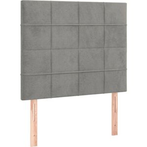vidaXL Tête de lit Gris clair - Tête de lit - Aspect complet du lit - Design classique élégant vidaXL Tête de lit Gris clair - Tête de lit - Aspect complet du lit - Design classique élégant