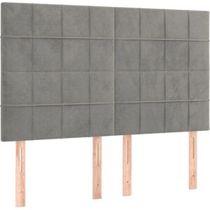 vidaXL Hoofdbord Lichtgrijs - Hoofdbord vidaXL Hoofdbord Lichtgrijs - Hoofdbord