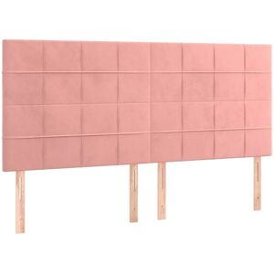 vidaXL Rosa Samt 4 Kopfteile 80x5x78/88cm - Kopfteil vidaXL Rosa Samt 4 Kopfteile 80x5x78/88cm - Kopfteil