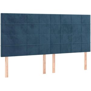 vidaXL 4 stk mørkeblå velour hoveder 90x5x78/88 cm - Hoveder vidaXL 4 stk mørkeblå velour hoveder 90x5x78/88 cm - Hoveder