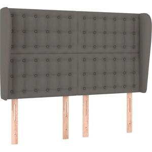 Tête de lit VidaXL Grise - Avec Panneaux en Forme d'Oreilles - Publicité Tête de lit VidaXL Grise - Avec Panneaux en Forme d'Oreilles - Publicité