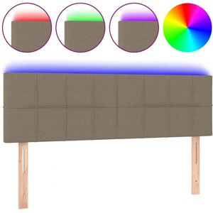 VidaXL Hoofdbord - Verstelbare LED Taupe Hoofdbord - Hoofdbord VidaXL Hoofdbord - Verstelbare LED Taupe Hoofdbord - Hoofdbord