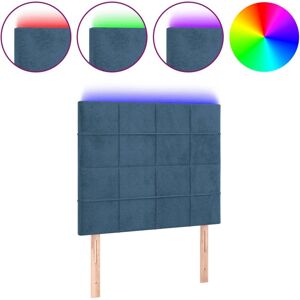 VidaXL 3121646 Capete de Pat - Albastru Închis - LED, Velur, Înălțime Reglabilă VidaXL 3121646 Capete de Pat - Albastru Închis - LED, Velur, Înălțime Reglabilă