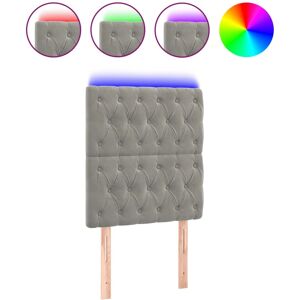 vidaXL 6401 Lysegråt LED-sengestykke - Sengestykke vidaXL 6401 Lysegråt LED-sengestykke - Sengestykke