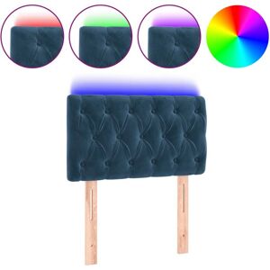 vidaXL Hoofdbord Donkerblauw - Hoofdbord, Fluweel, Verstelbaar, LED vidaXL Hoofdbord Donkerblauw - Hoofdbord, Fluweel, Verstelbaar, LED