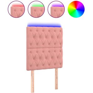 Tête de lit LED VIDAXL - Rose - Velours - 144 x 7 x 88 cm Tête de lit LED VIDAXL - Rose - Velours - 144 x 7 x 88 cm