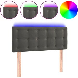 Cabecero LED gris oscuro VidaXL - Accesorio moderno para dormitorio Cabecero LED gris oscuro VidaXL - Accesorio moderno para dormitorio