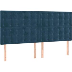 Tête de lit en velours bleu foncé avec LED - Accessoire de lit VidaXL Tête de lit en velours bleu foncé avec LED - Accessoire de lit VidaXL