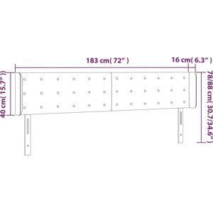 MAISON CHIC LED Kopstuk - Verstelbaar, Kleurrijke Verlichting, 183x16x78/88 cm MAISON CHIC LED Kopstuk - Verstelbaar, Kleurrijke Verlichting, 183x16x78/88 cm