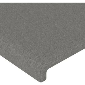 Maisonchic Tête de lit moderne en tissu gris foncé avec LED - Tête de lit Maisonchic Tête de lit moderne en tissu gris foncé avec LED - Tête de lit