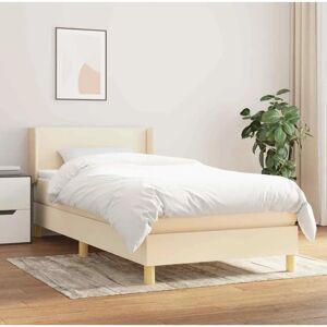 Maisonchic - Lit avec Matelas à Ressorts ensachés - Crème - 90x200 cm Maisonchic - Lit avec Matelas à Ressorts ensachés - Crème - 90x200 cm