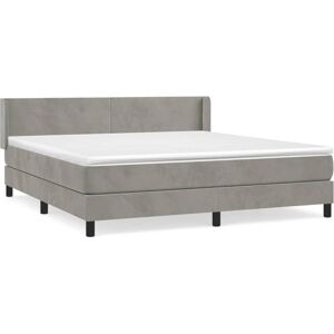 vidaXL Seng - Lys grå - Boxmadras med pocketfjedre - Sengestel vidaXL Seng - Lys grå - Boxmadras med pocketfjedre - Sengestel