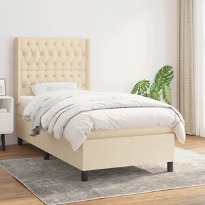 Maisonchic - Einzelbett mit Federkern und Matratze - Creme - Bett Maisonchic - Einzelbett mit Federkern und Matratze - Creme - Bett