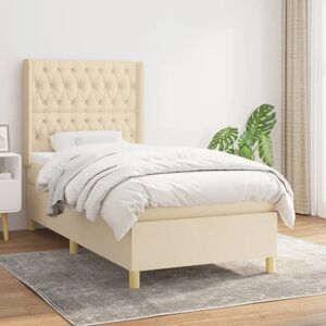 Maisonchic Einzelbett mit Federbasis - Crema - Bett Maisonchic Einzelbett mit Federbasis - Crema - Bett