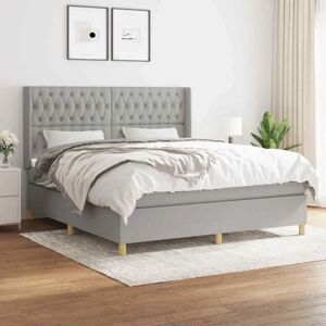 Maison Chic 180x200cm Lysegråt Fjederseng - Seng Maison Chic 180x200cm Lysegråt Fjederseng - Seng