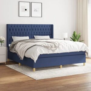 Maisonchic Blaues Boxspringbett - Matratze & Gestell Maisonchic Blaues Boxspringbett - Matratze & Gestell