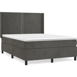 vidaXL Lit en Velours Gris Foncé avec Rangement - Lit vidaXL Lit en Velours Gris Foncé avec Rangement - Lit