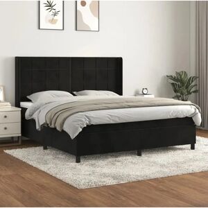 Cama de Terciopelo Negro Maisonchic 160x200 cm Cama de Terciopelo Negro Maisonchic 160x200 cm
