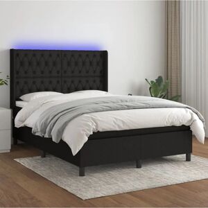 MAISONCHIC Cama con Colchón y LED - 140x200cm, Negro MAISONCHIC Cama con Colchón y LED - 140x200cm, Negro