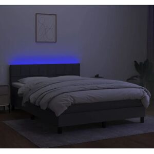 Letto MAISONCHIC con Materasso e LED - Testata Regolabile Grigio Scuro Letto MAISONCHIC con Materasso e LED - Testata Regolabile Grigio Scuro
