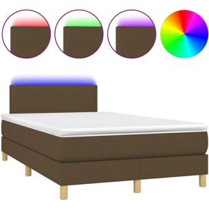 vidaXL Lit marron 120x200cm avec LED vidaXL Lit marron 120x200cm avec LED