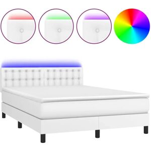lit vidaXL avec LED - Simili cuir durable, tête réglable, 140x190cm lit vidaXL avec LED - Simili cuir durable, tête réglable, 140x190cm