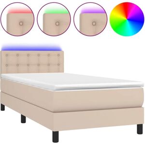 Lit VidaXL Capuchino - Boxspring avec LED et ressorts ensachés Lit VidaXL Capuchino - Boxspring avec LED et ressorts ensachés