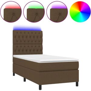 Lit VidaXL - 90x190cm, Marron Foncé, Tête de Lit Ajustable - Lit Lit VidaXL - 90x190cm, Marron Foncé, Tête de Lit Ajustable - Lit