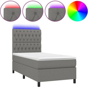 vidaXL 3135134 Lit gris foncé avec LED - Lit vidaXL 3135134 Lit gris foncé avec LED - Lit