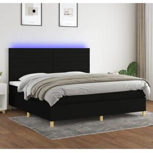 Maisonchic Schwarzes Bett mit LED & Matratze Maisonchic Schwarzes Bett mit LED & Matratze