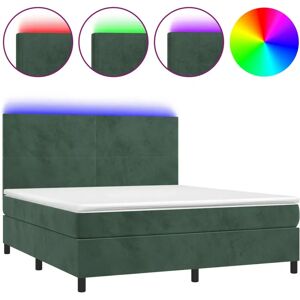 Lit VidaXL 3136254 - Velours, Vert Foncé, Modèle 3136254 - Lit Lit VidaXL 3136254 - Velours, Vert Foncé, Modèle 3136254 - Lit