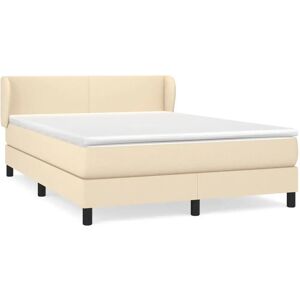 Lit VidaXL avec Matelas - Crème 140x200 cm Lit VidaXL avec Matelas - Crème 140x200 cm