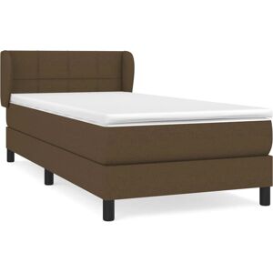 Lit VidaXL - Marron Foncé - Matelas à ressorts ensachés de soutien Lit VidaXL - Marron Foncé - Matelas à ressorts ensachés de soutien