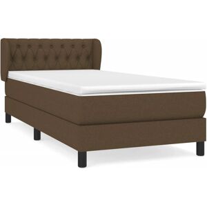 vidaXL 3126480 Lit boxspring en tissu marron foncé - Lit vidaXL 3126480 Lit boxspring en tissu marron foncé - Lit