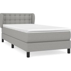 Lit vidaXL avec tête de lit réglable - Tissu durable & Matelas à ressorts ensachés Lit vidaXL avec tête de lit réglable - Tissu durable & Matelas à ressorts ensachés