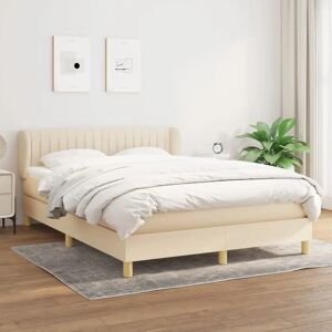 Lit box spring crème 140x200cm Maisonchic - Matelas & Structure Lit box spring crème 140x200cm Maisonchic - Matelas & Structure