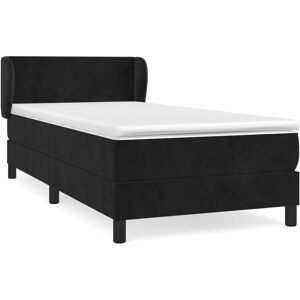 Lit vidaXL avec matelas à ressorts ensachés - Noir - Lit Lit vidaXL avec matelas à ressorts ensachés - Noir - Lit