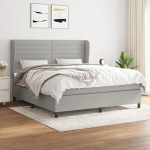 Cama MAISONCHIC Horizon Gris Claro - Muelles Ensacados - Soporte Medio Cama MAISONCHIC Horizon Gris Claro - Muelles Ensacados - Soporte Medio