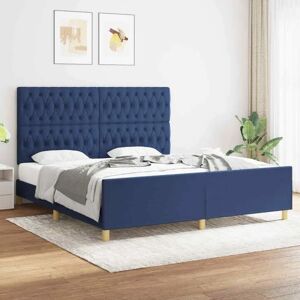 Rete letto MAISONCHIC - Testiera regolabile - Blu - Letto Rete letto MAISONCHIC - Testiera regolabile - Blu - Letto