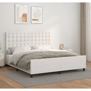 Maisonchic Bettgestell Weiß 180x200cm - Stützfüße, Verstellbares Kopfteil Maisonchic Bettgestell Weiß 180x200cm - Stützfüße, Verstellbares Kopfteil