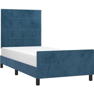 Structure de lit MAISONCHIC Velours Bleu Foncé 100x200 cm Structure de lit MAISONCHIC Velours Bleu Foncé 100x200 cm