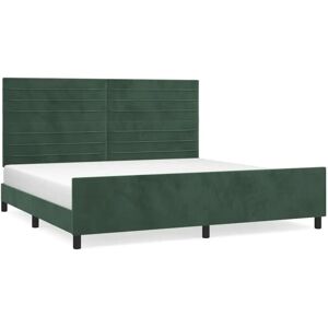 Estructura de cama VidaXL 3125778 - verde oscuro y patas ajustables Estructura de cama VidaXL 3125778 - verde oscuro y patas ajustables