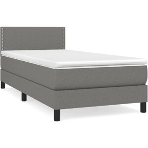 vidaXL 3139930 Lit - Tête de lit réglable - Lit simple Gris Foncé - Type de lit vidaXL 3139930 Lit - Tête de lit réglable - Lit simple Gris Foncé - Type de lit