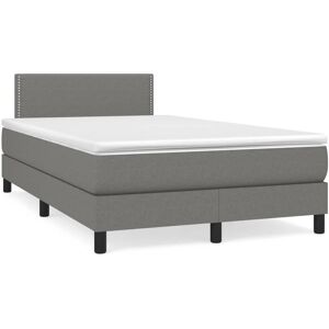 Lit Gris Foncé 120x200cm vidaXL - Support & Confort Lit Gris Foncé 120x200cm vidaXL - Support & Confort